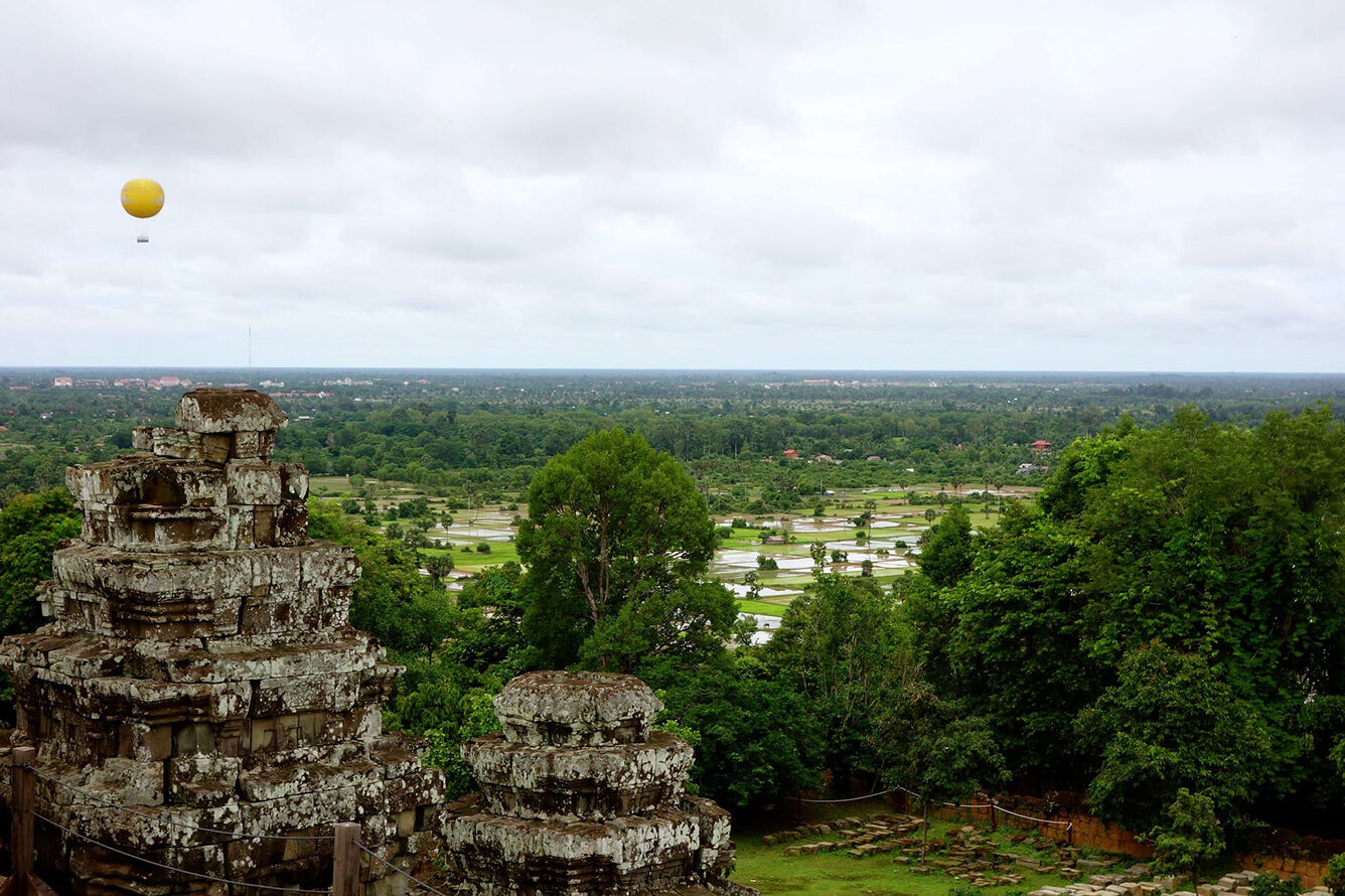 See the temples from above in a hot air balloon