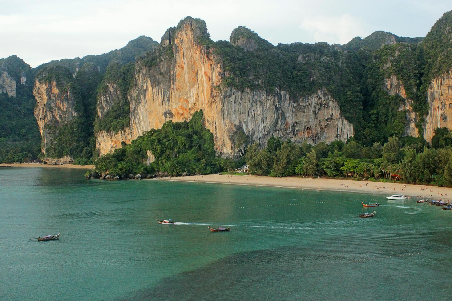 Ao Nang Beach Boats and Island