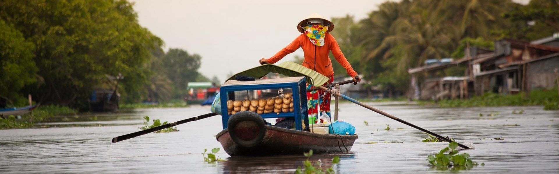 Mobile Supermarket on Mekong River, Soc Trang