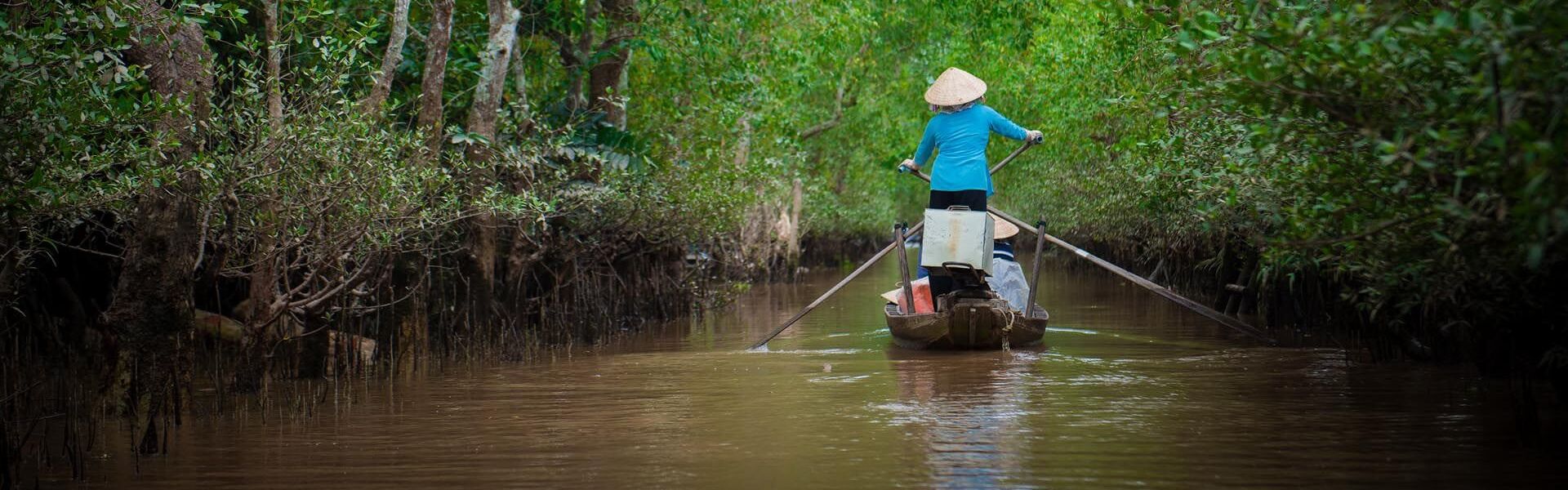 Boating on canals in Tien Giang