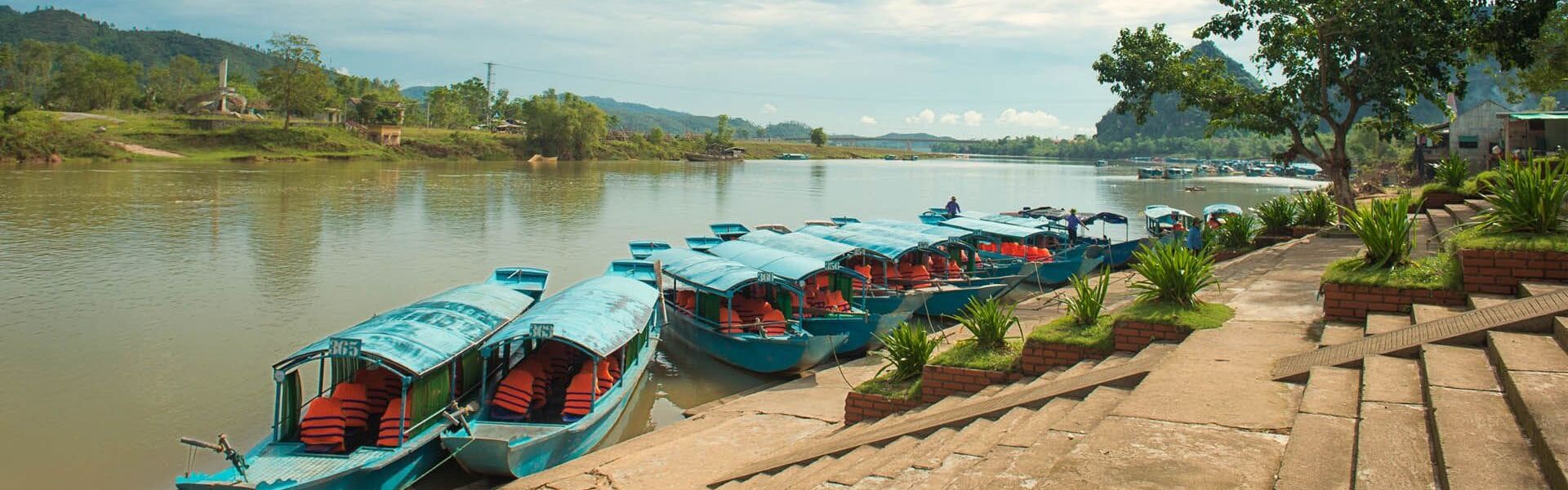 Tourist Boat Station in Ke Bang Region, Quang Tri Province