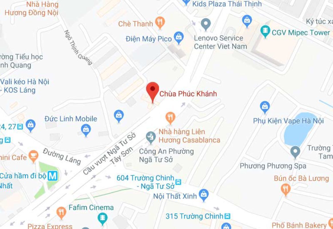 Location map for Phuc Khanh Pagoda