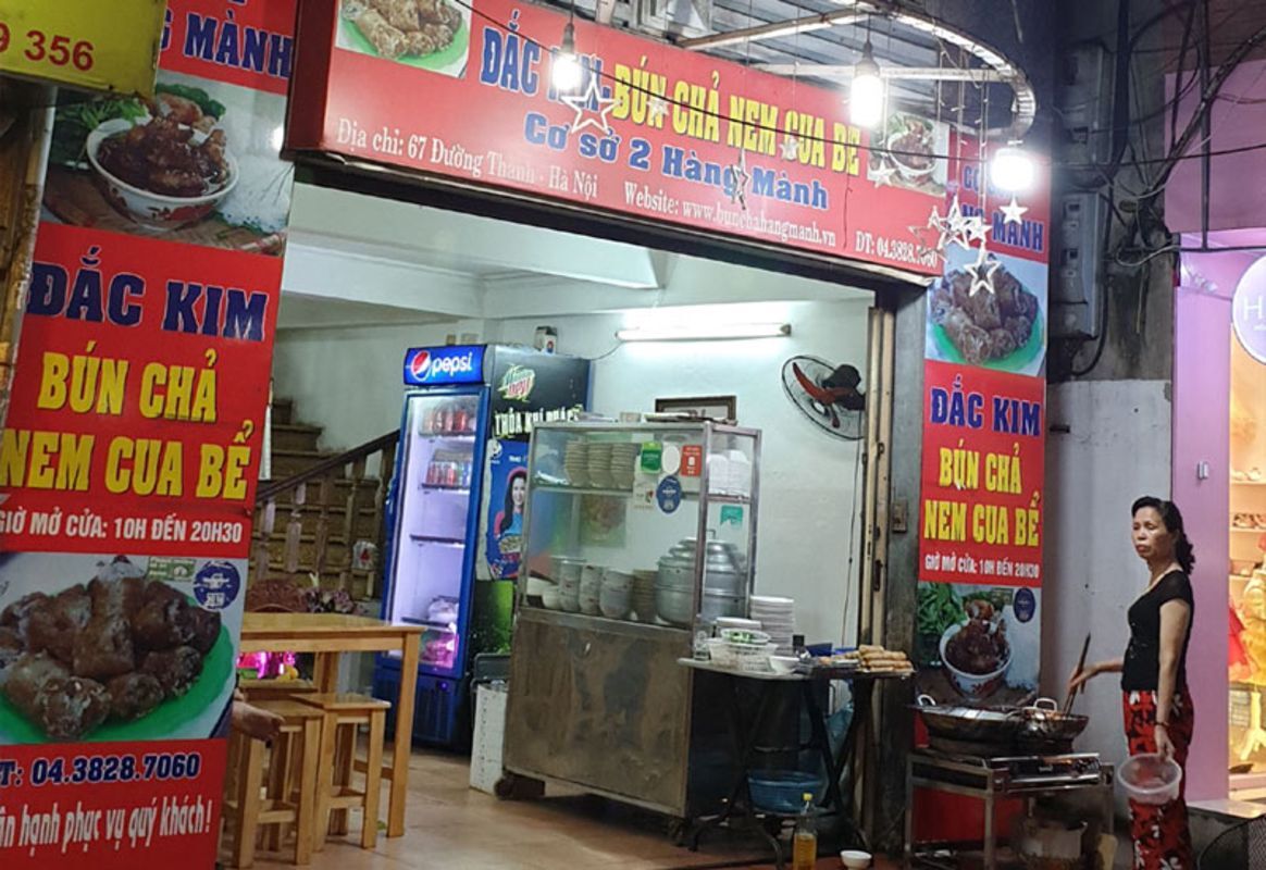 Bun cha Dac Kim Hang Manh Hanoi