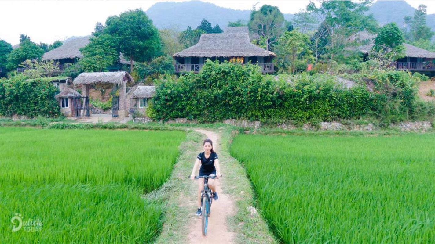 Biking and walking around Mai Chau Valley is the best idea