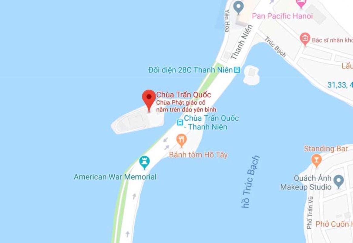 Location map for Tran Quoc Pagoda