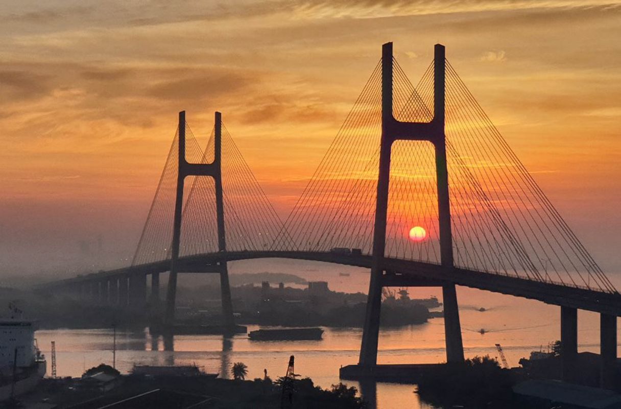 Explore the bridge on an eco-friendly cycling adventure