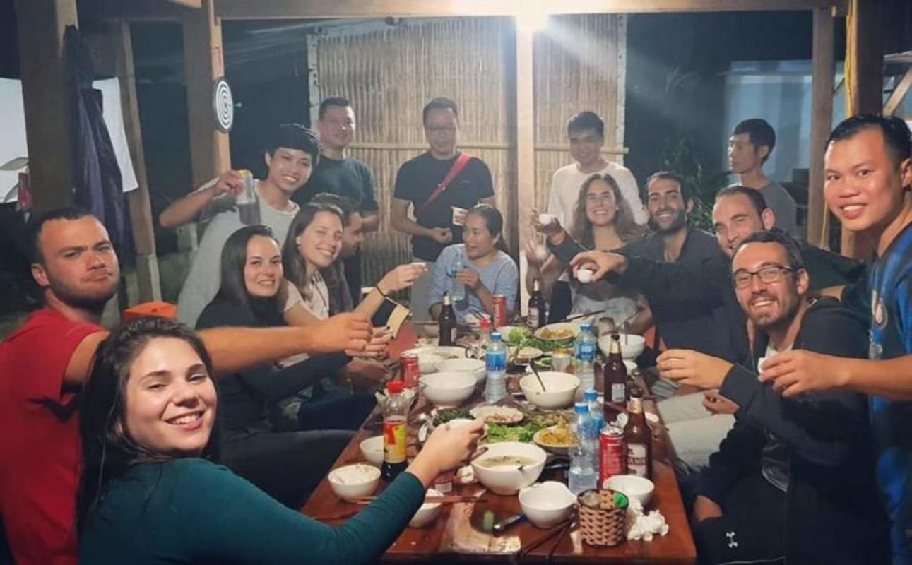 Joining a local family meal