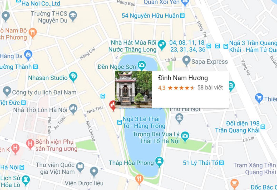 Location map for NAM HUONG Temple