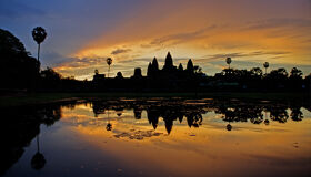 Sunset on Angkor Wat magical, Cambodia