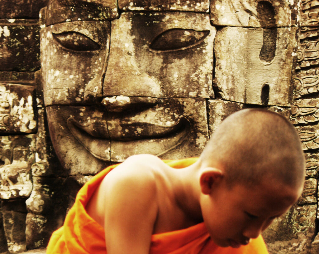Little Buddhist Monk at Angkor Thom, Siem Reap