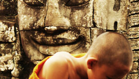 Little Buddhist Monk at Angkor Thom, Siem Reap