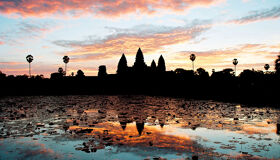 Sunrise on Angkor Wat, Siem Reap, Cambodia