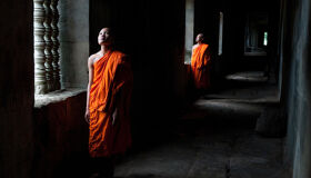 Awesome photo of Buddhist Monks at Angkor Complex, Siem Reap, Cambodia