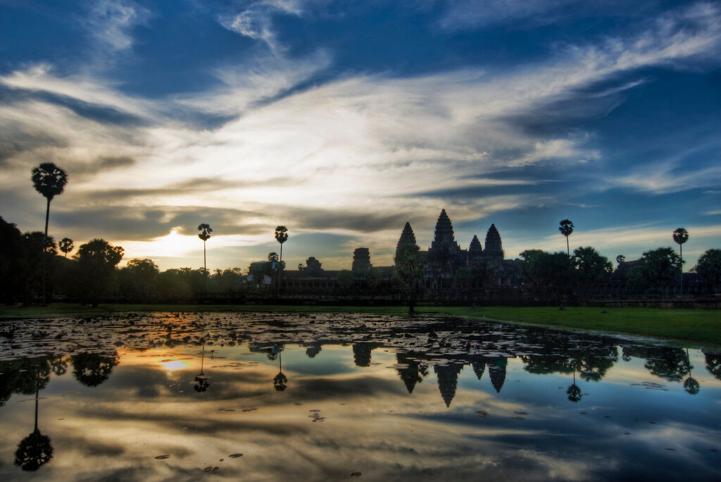 Angkor Wat welcomes Sunrise, Siem Reap, Cambodia