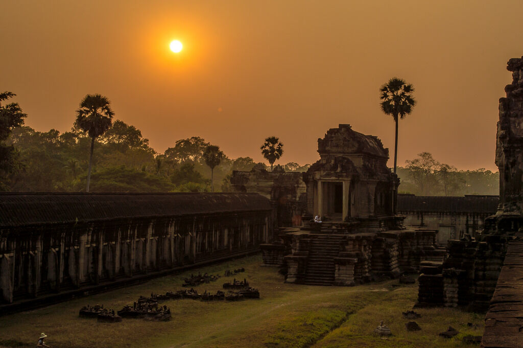 Sunrise on Angkor Wat Temple, Siem Reap