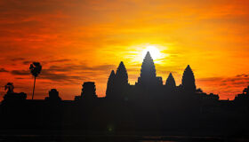 Sunrise on Angkor Wat Temple, Siem Reap, Cambodia