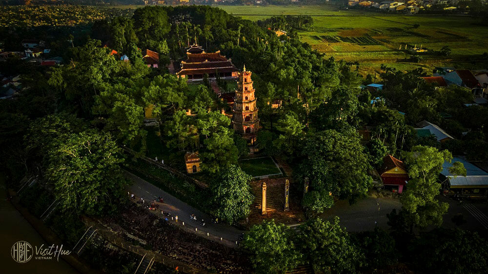 End your Hue motorbike tour with a tranquil view