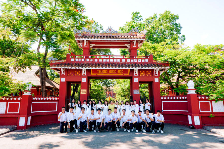 Capture the vibrant energy of Hue’s school life