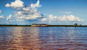 Tourist Boat on Tonle Sap Lake, Cambodia