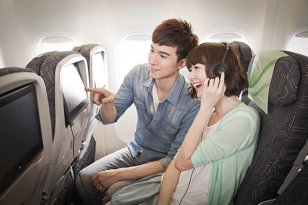Airline-EVA Airways ready to depart from Tallinn to Vientiane