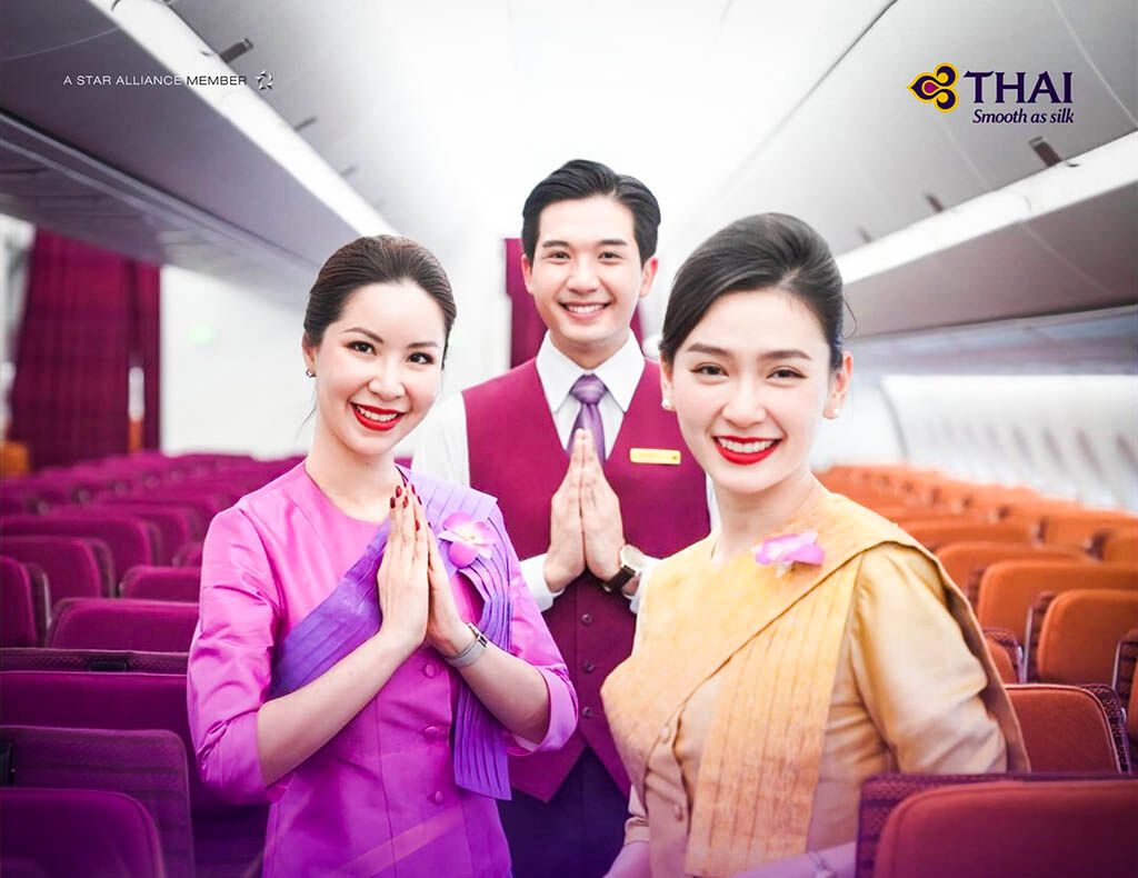 Airline-Thai Airways ready to takeoff from Sao Paulo to Bangkok