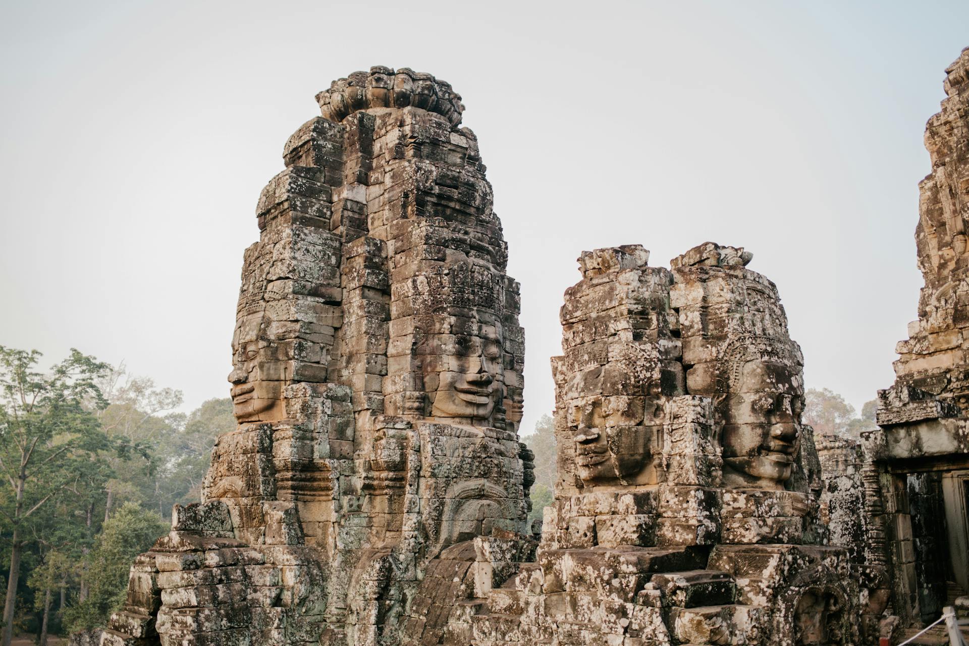 Marvel at the enigmatic stone faces of Bayon
