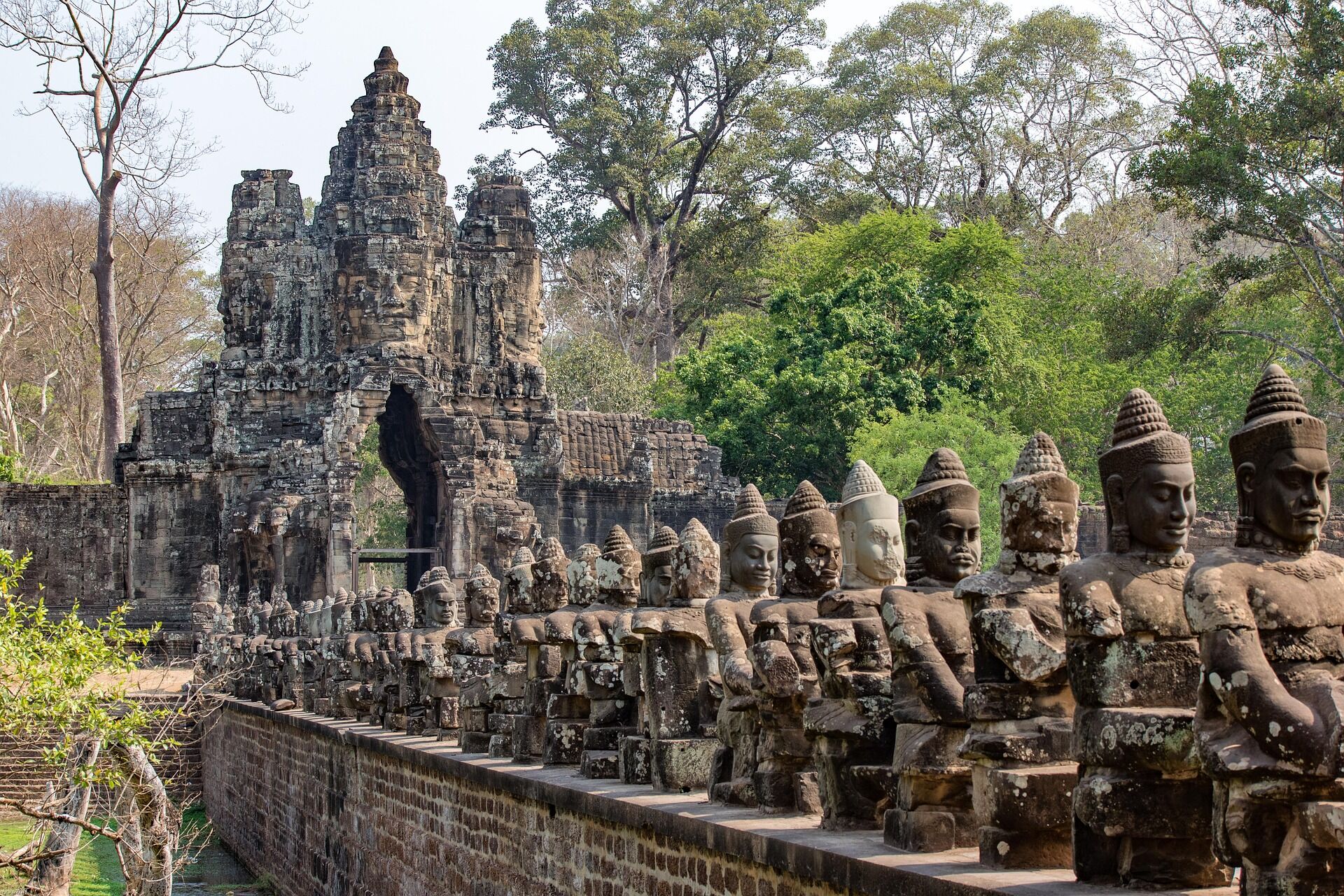 Angkor Wat Statues and Gate