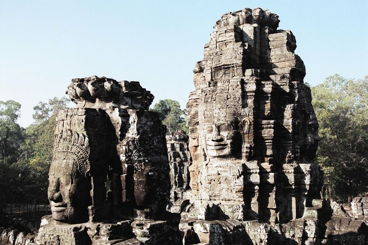 Marvel at the enigmatic stone faces watching over you