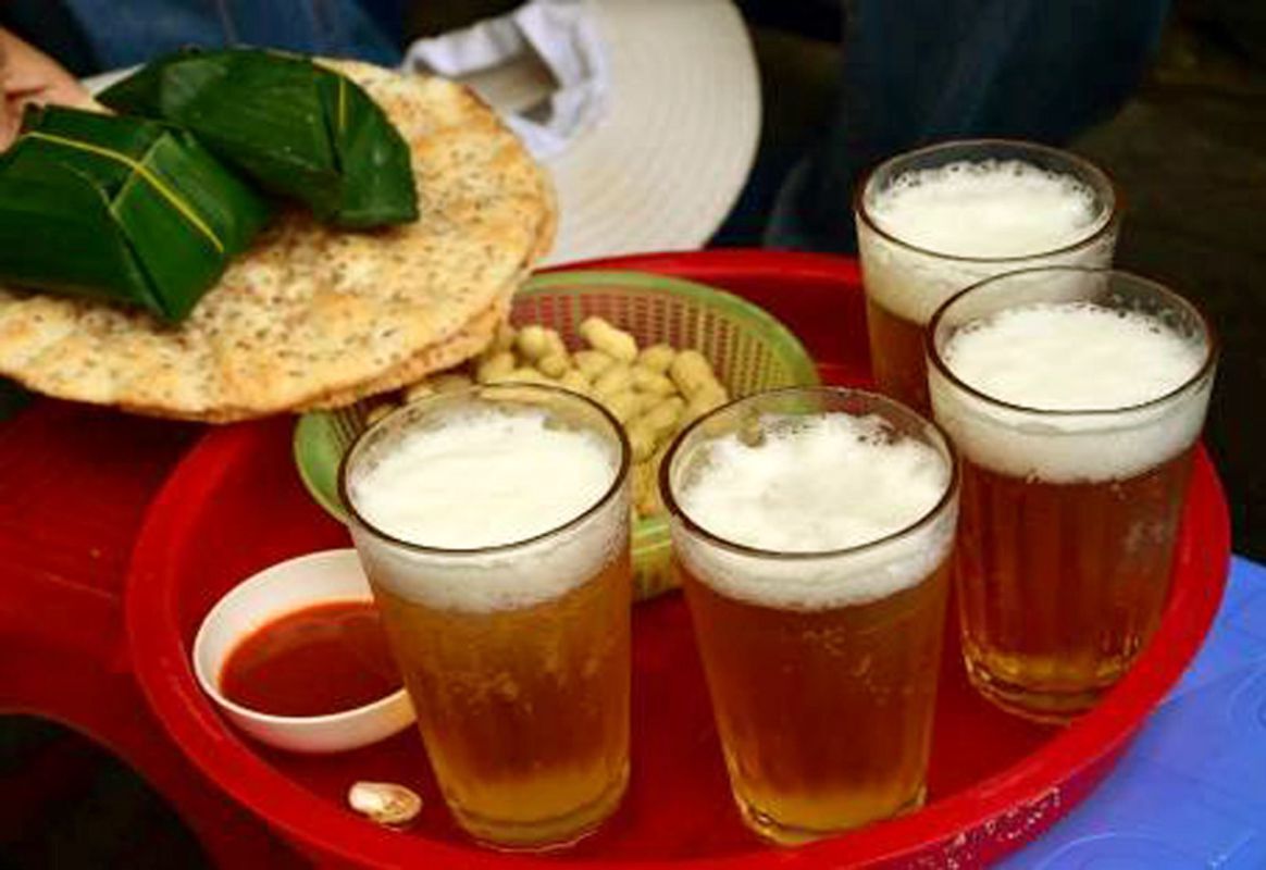 Capture the vibrant essence of Hanoi's beer culture