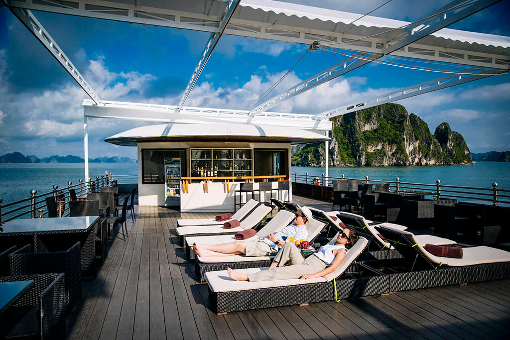 Feel the fresh sea breeze on the cruise deck
