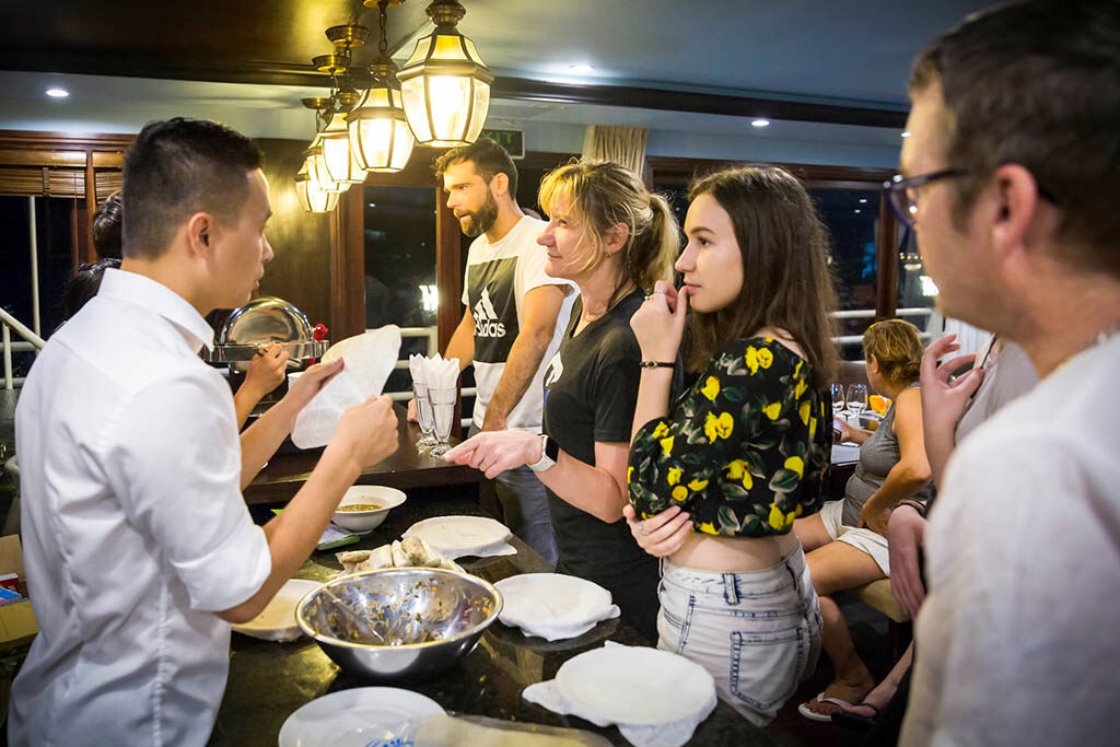Master spring rolls with expert chefs