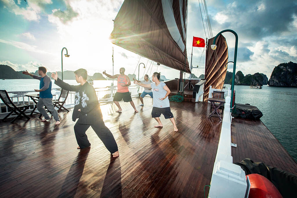 Find zen at sunrise on Bhaya’s deck
