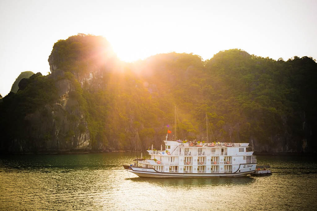 Awaken to Halong’s golden glow aboard Bhaya Cruises