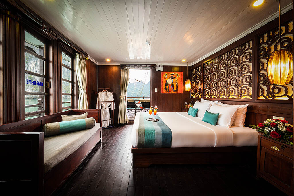 Feel the magic of Halong Bay from the comfort of your private cabin