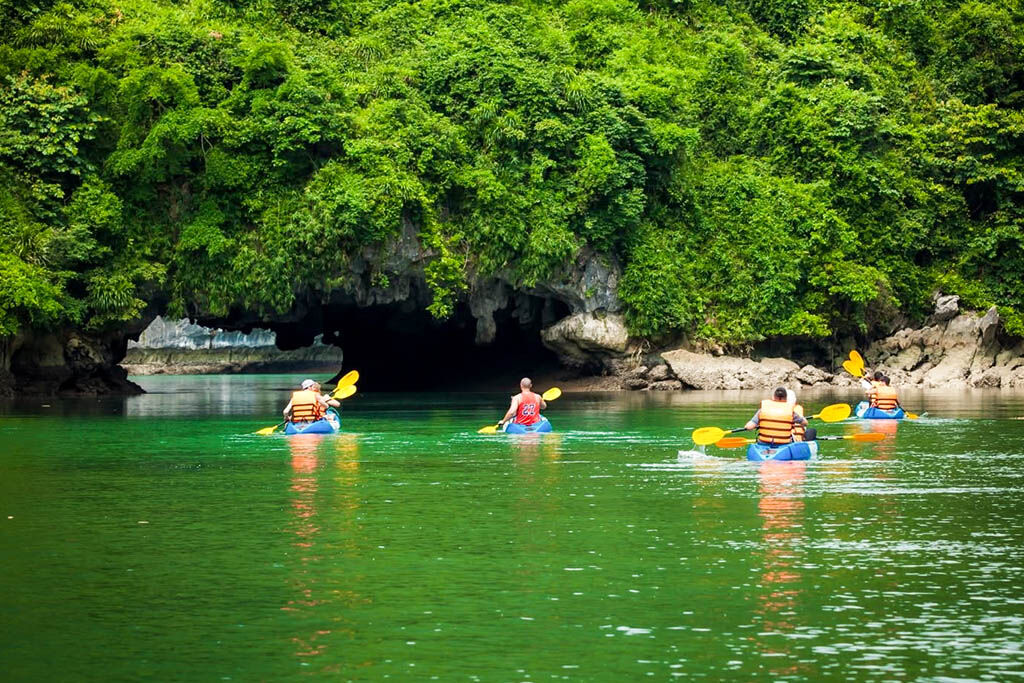 Paddle through emerald waters on your adventure