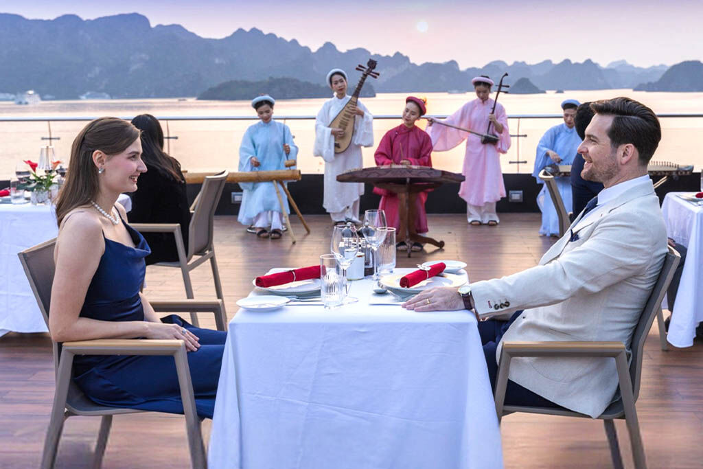 Toast to Halong Bay’s golden hour