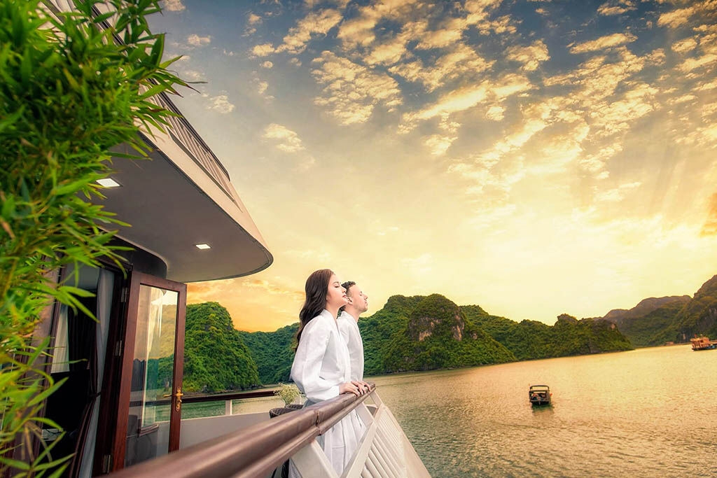 Relax in elegance with panoramic Halong Bay views