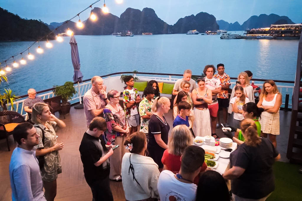 Master spring rolls in a fun onboard class