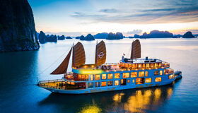 Sail in imperial style through Halong Bay’s emerald waters