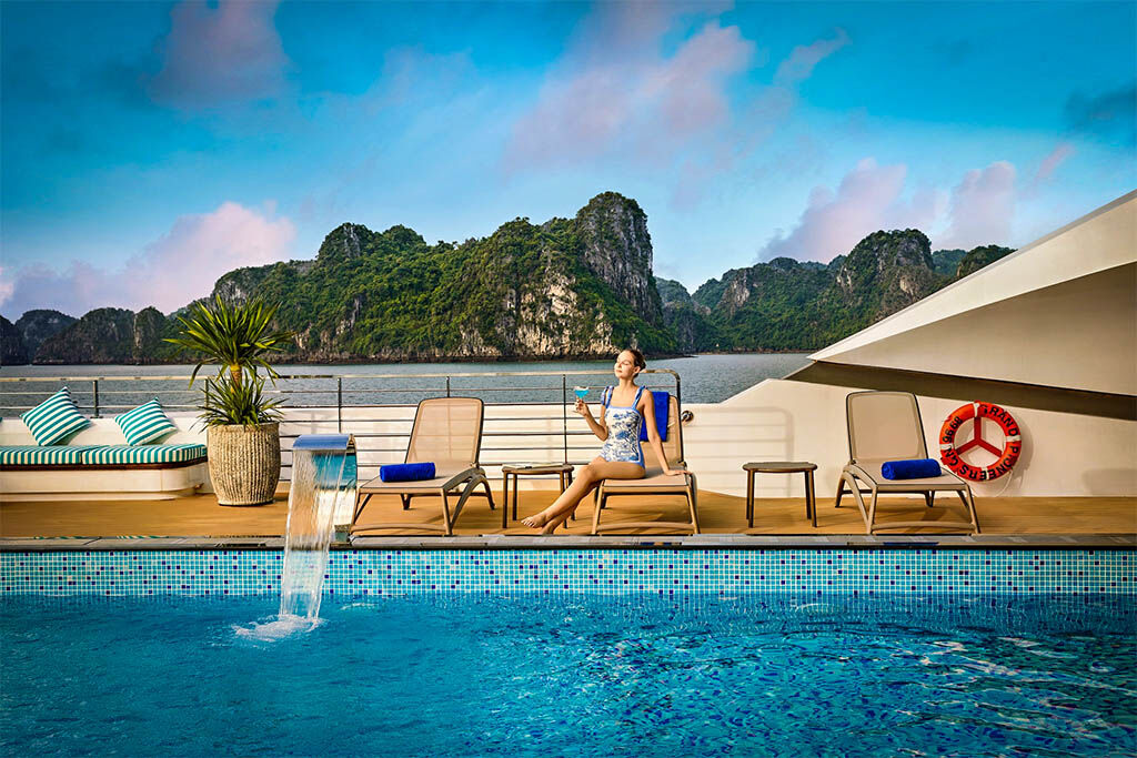 Cruise through the breathtaking seascape of Halong Bay
