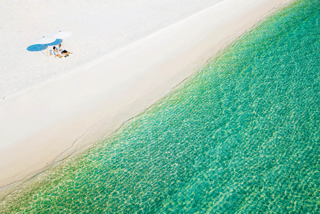A love story unfolds where sky meets sea