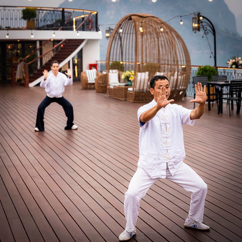 Relax on a scenic overnight cruise in Halong Bay