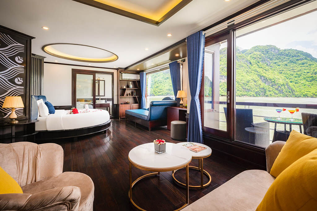 Unwind in elegant private cabins
