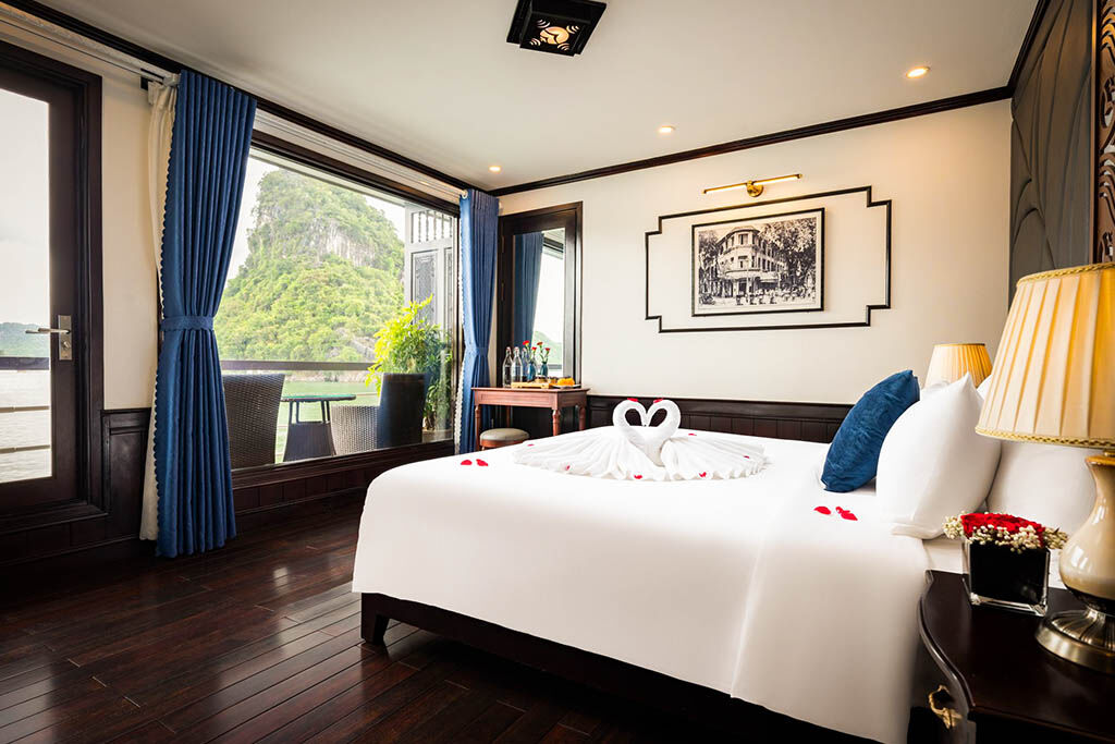 Relax in elegance with panoramic karst vistas