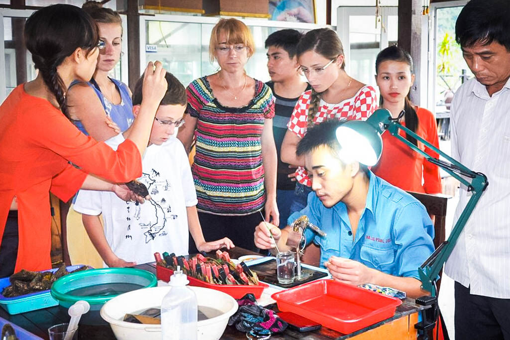 Explore floating villages and limestone cliffs on a Halong Bay cruise