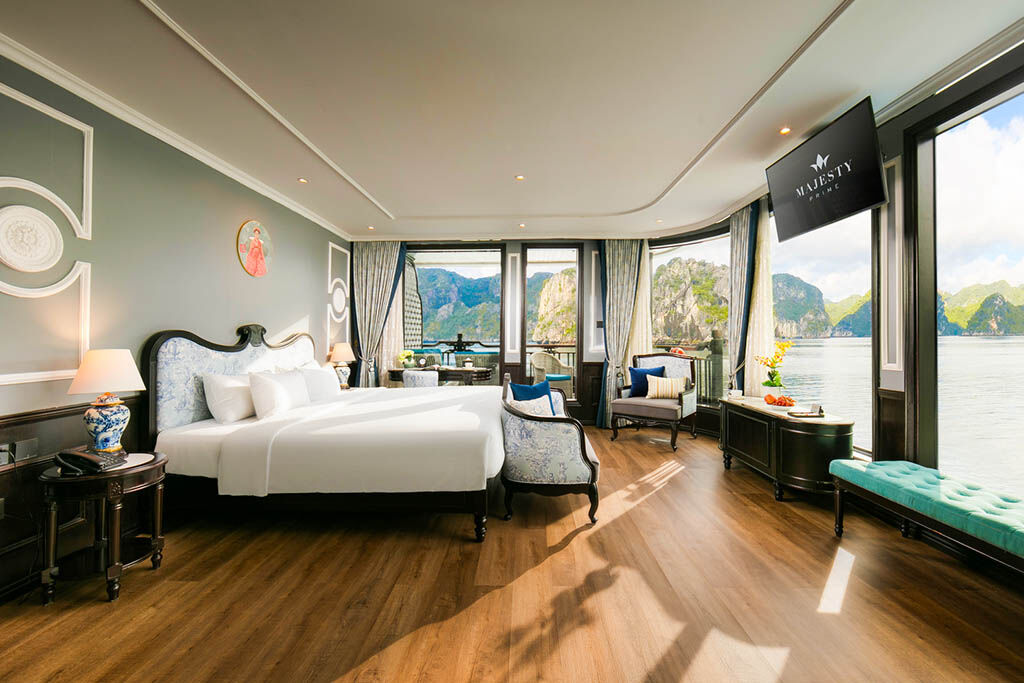 Feel the magic of Halong Bay from the comfort of your private cabin