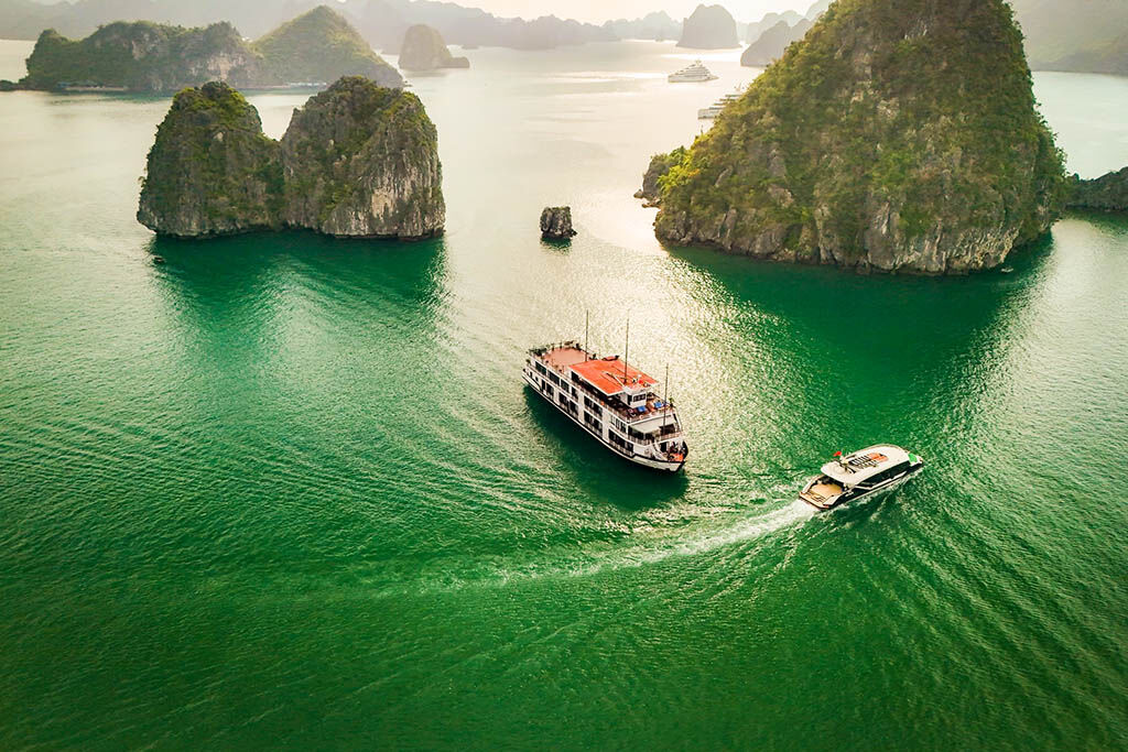 Start your journey with Halong Bay’s tranquil glow