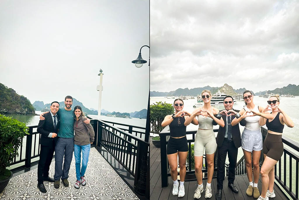 Smiles and connection during a shared cruise journey