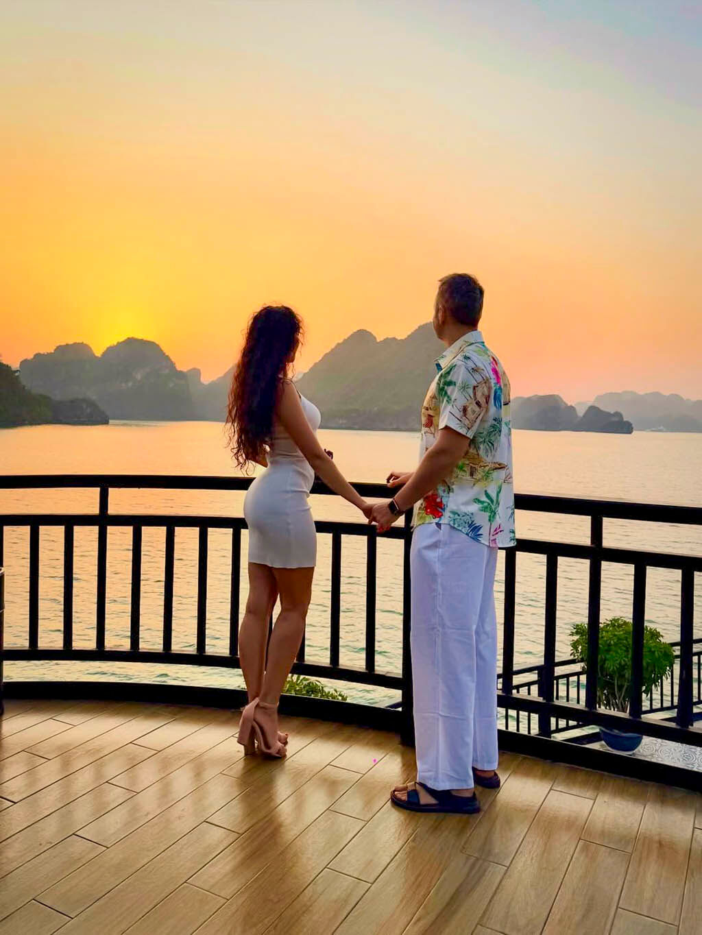 Experience magical twilight across emerald waters
