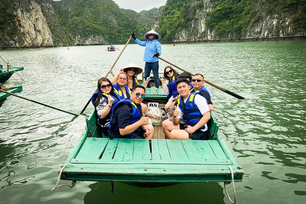 Sail through Halong Bay’s iconic limestone formations